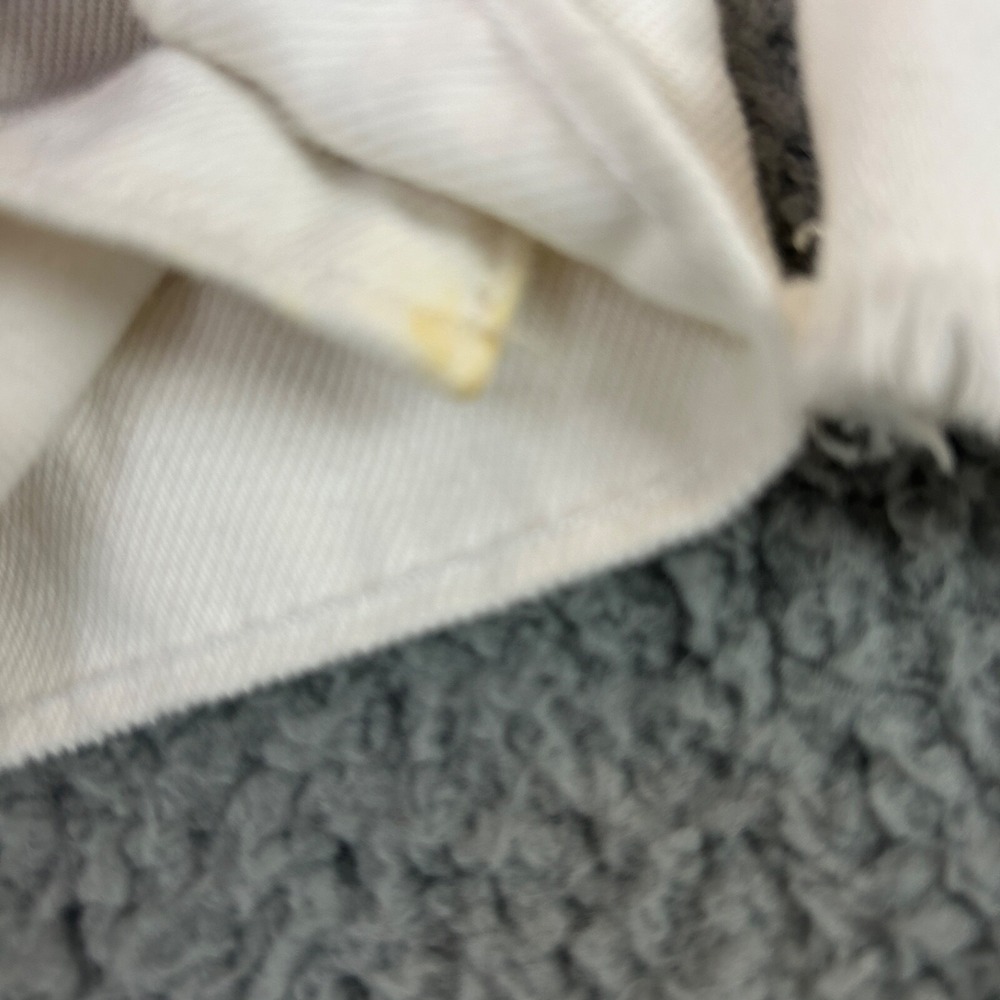 Lucky Brand Jacket Women Small Petite White The Tomboy Trucker Fringe Hem - Picture 9 of 16
